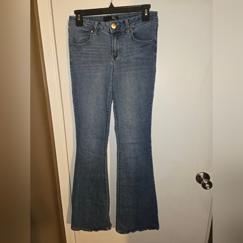 1822 Denim Mid Blue Flare Jeans